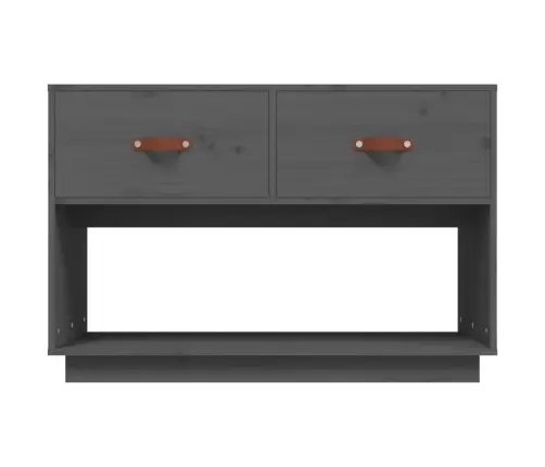 Tv Skapītis, Pelēks, 90X40X60 Cm, Priedes Masīvkoks Vidaxl