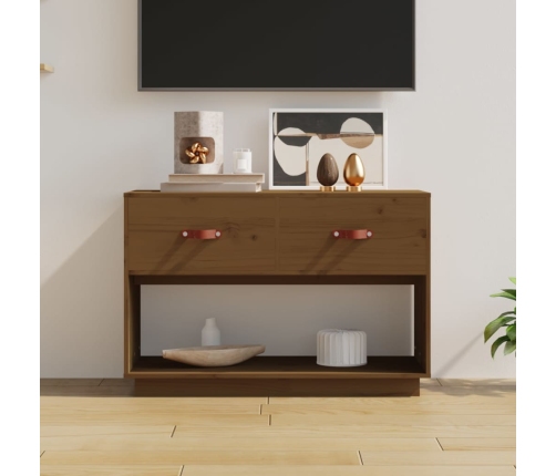 Tv Skapītis, Medus Brūns, 90X40X60 Cm, Priedes Masīvkoks Vidaxl