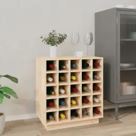 Vīna Pudeļu Plaukts, 55,5X34X61 Cm, Priedes Masīvkoks Vidaxl