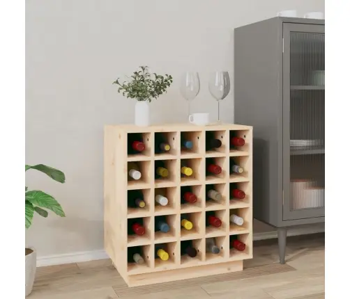 Vīna Pudeļu Plaukts, 55,5X34X61 Cm, Priedes Masīvkoks Vidaxl