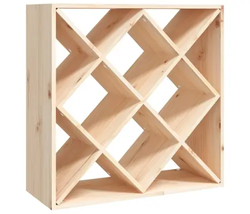 Vīna Pudeļu Plaukts, 62X25X62 Cm, Priedes Masīvkoks Vidaxl