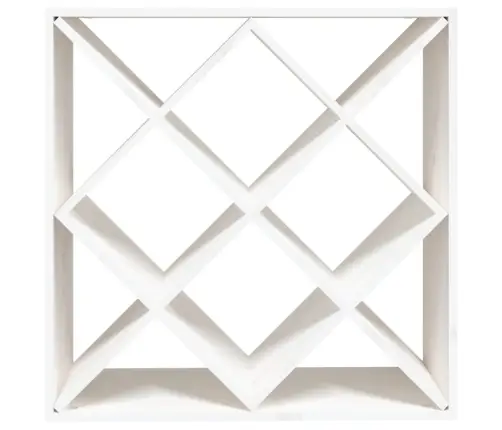 Vyno Spintelė, Balta, 62X25X62cm Pušies Medienos Masyvas