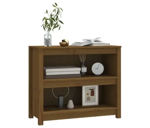 Grāmatu Plaukts, Medus Brūns, 80X35X68 Cm, Priedes Masīvkoks Vidaxl