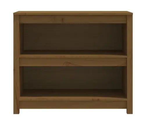 Grāmatu Plaukts, Medus Brūns, 80X35X68 Cm, Priedes Masīvkoks Vidaxl