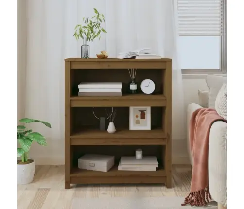 Spintelė Knygoms, Medaus Ruda, 80X35X97cm Pušies Masyvas