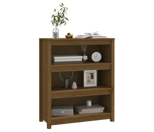 Spintelė Knygoms, Medaus Ruda, 80X35X97cm Pušies Masyvas