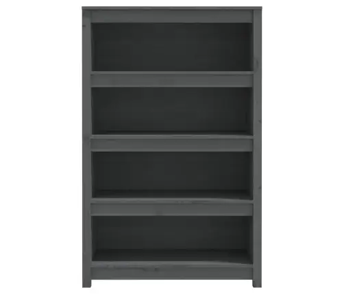Spintelė Knygoms, Pilka, 80X35X126cm Pušies Medienos Masyvas