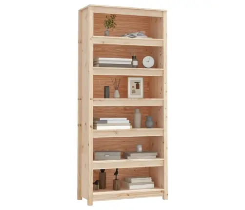 Spintelė Knygoms, 80X35X183cm Pušies Medienos Masyvas