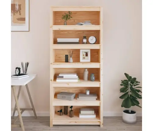 Spintelė Knygoms, 80X35X183cm Pušies Medienos Masyvas