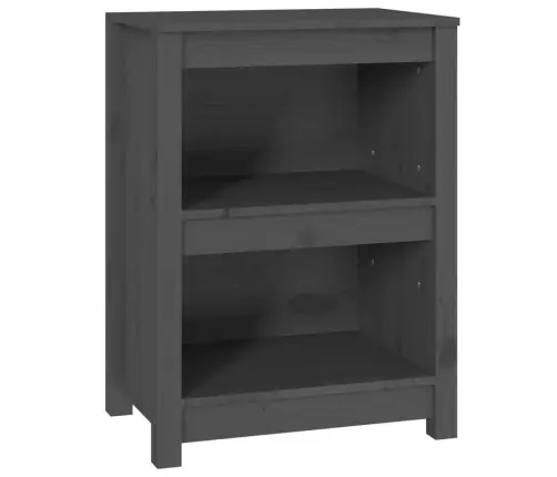 Spintelė Knygoms, Pilka, 50X35X68cm Pušies Medienos Masyvas