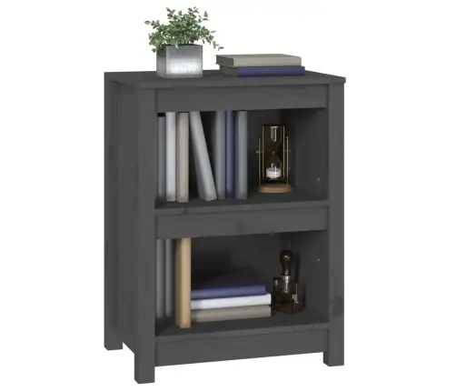 Spintelė Knygoms, Pilka, 50X35X68cm Pušies Medienos Masyvas