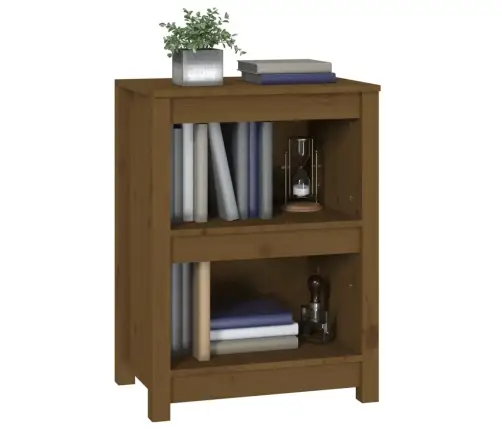 Grāmatu Plaukts, Medus Brūns, 50X35X68 Cm, Priedes Masīvkoks Vidaxl