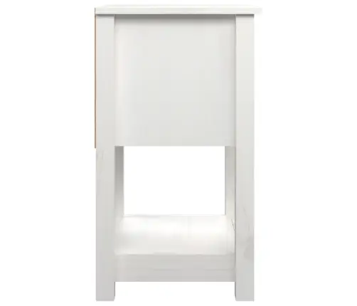 Naktsskapītis, Balts, 40X35X61,5 Cm, Priedes Masīvkoks Vidaxl