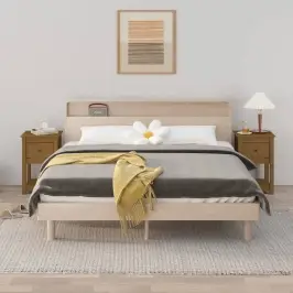 Naktsskapīši, 2 Gab., Brūni, 40X35X61,5Cm Cm, Priedes Masīvkoks Vidaxl