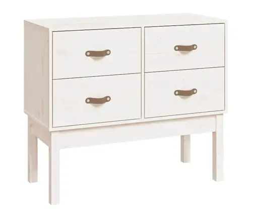 Konsoles Skapītis, Balts, 90X40X78 Cm, Priedes Masīvkoks Vidaxl