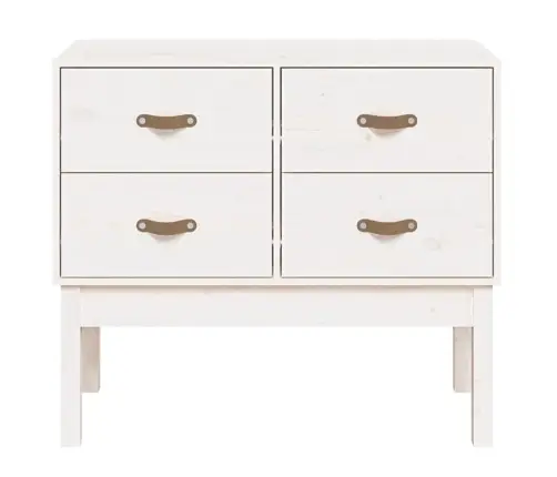 Konsoles Skapītis, Balts, 90X40X78 Cm, Priedes Masīvkoks Vidaxl