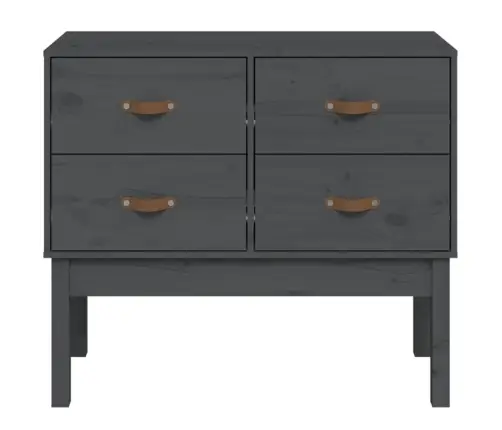 Konsoles Skapītis, Pelēks, 90X40X78 Cm, Priedes Masīvkoks Vidaxl