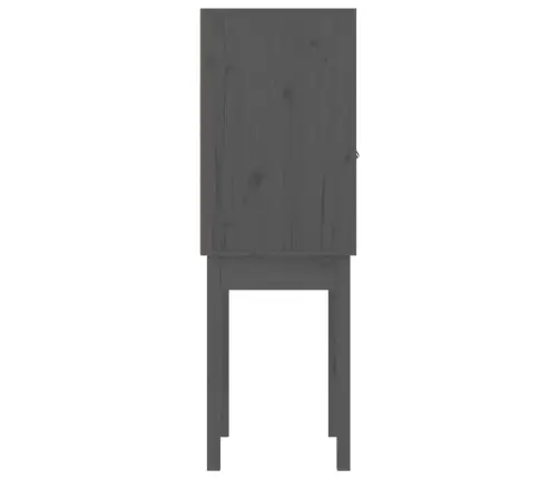Komoda, Pilkos Spalvos, 60X40X120cm Pušies Medienos Masyvas