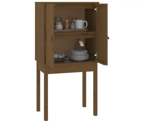 Augstais Skapītis, Medus Brūns, 60X40X120 Cm, Priedes Masīvkoks Vidaxl