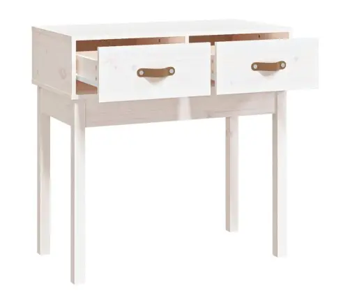 Konsoles Galdiņš, Balts, 76,5X40X75 Cm, Priedes Masīvkoks Vidaxl