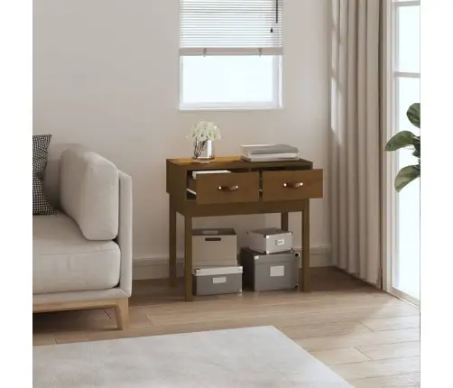 Konsoollaud, Meepruun, 76,5X40X75 cm Männipuit