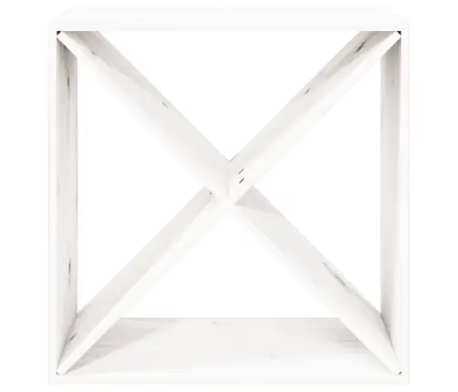 Vīna Pudeļu Plaukts, Balts, 62X25X62 Cm, Priedes Masīvkoks Vidaxl