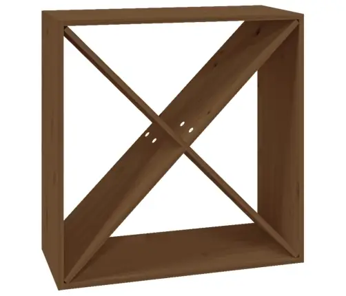 Vīna Pudeļu Plaukts, Medus Brūns, 62X25X62 Cm, Priedes Koks Vidaxl