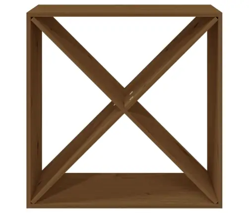 Vīna Pudeļu Plaukts, Medus Brūns, 62X25X62 Cm, Priedes Koks Vidaxl