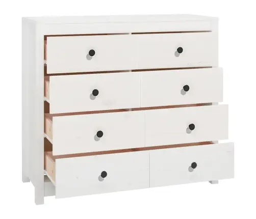 Lisakapp, Valge, 100 X 40 X 90 cm Männipuit