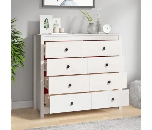 Lisakapp, Valge, 100 X 40 X 90 cm Männipuit