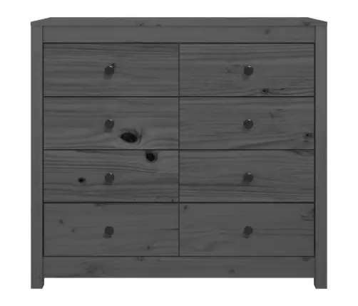 Šoninė Spintelė, Pilka, 100X40X90cm Pušies Medienos Masyvas