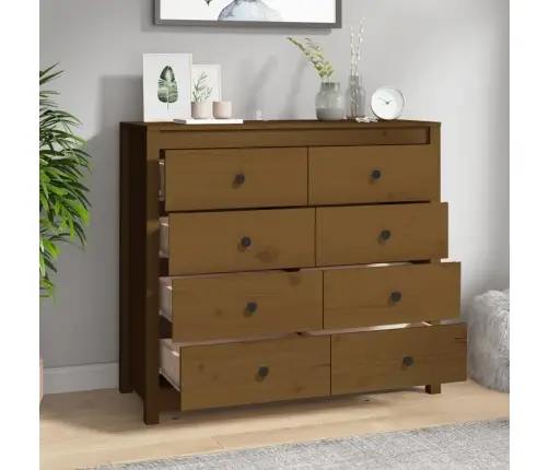 Šoninė Spintelė, Medaus Ruda, 100X40X90cm Pušies Masyvas