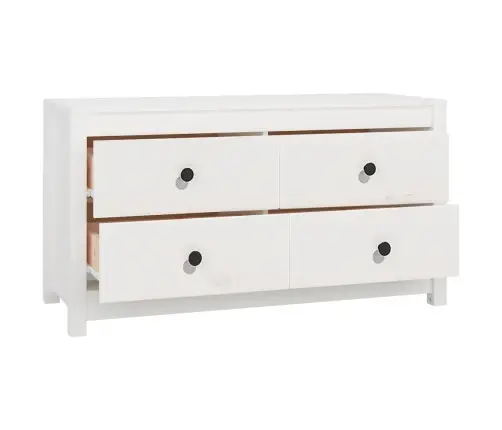 Skapītis, Balts, 100X40X54 Cm, Priedes Masīvkoks Vidaxl