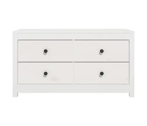 Skapītis, Balts, 100X40X54 Cm, Priedes Masīvkoks Vidaxl