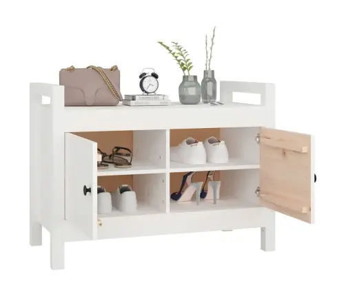 Esikupink, Valge, 80 X 40 X 60 cm Männipuit