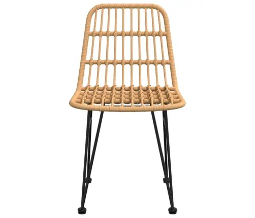 Dārza Krēsli, 2 Gab., Melni, 48X62X84 Cm, Pe Rotangpalma Vidaxl