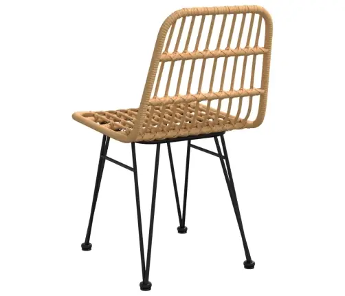 Dārza Krēsli, 2 Gab., Melni, 48X62X84 Cm, Pe Rotangpalma Vidaxl