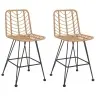 Baaritoolid 2 Tk, 45 X 56 X 103,5 cm Pe-Rotang Ja Teras Baaritoolid 2 Tk, 45 X 56 X 103,5 cm Pe-Rotang Ja Teras