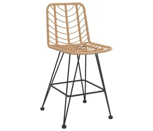 Baaritoolid 2 Tk, 45 X 56 X 103,5 cm Pe-Rotang Ja Teras Baaritoolid 2 Tk, 45 X 56 X 103,5 cm Pe-Rotang Ja Teras
