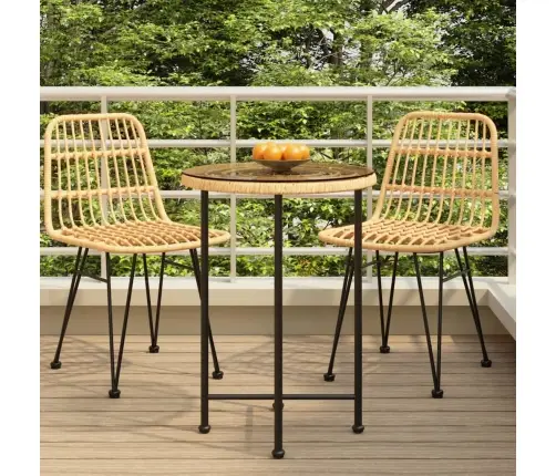 Ēdamgalds, Ø55 Cm, Rūdīts Stikls Un Tērauds Vidaxl