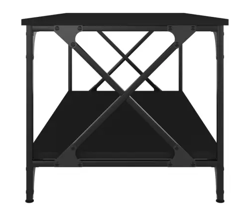 Kohvilaud, Must, 100 X 50 X 45 cm Tehispuit Ja Raud