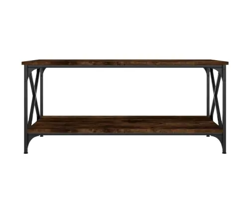 Galdiņš, Ozola Krāsa, 100X50X45 Cm, Inženierijas Koks, Dzelzs Vidaxl Galdiņš, Ozola Krāsa, 100X50X45 Cm, Inženierijas Koks, Dzelzs Vidaxl