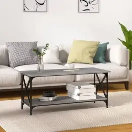 Kafijas Galdiņš, Pelēcīga Ozolkoka, 100X45X45 Cm Vidaxl