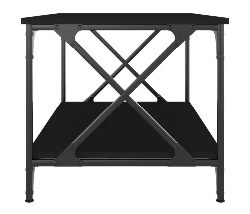 Kohvilaud, Must, 80 X 50 X 45 cm Tehispuit Ja Raud
