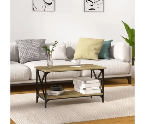 Kavos Staliukas, Ąžuolo, 80X45X45cm Apdirbta Mediena/Geležis Kavos Staliukas, Ąžuolo, 80X45X45cm Apdirbta Mediena/Geležis