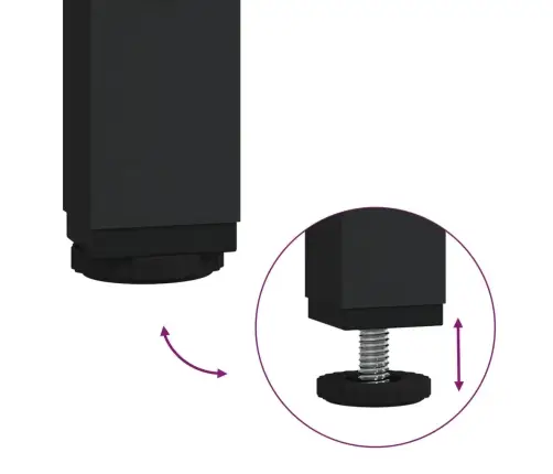 Šoninis Staliukas, Juodos Spalvos, 55X38X45cm Apdirbta Mediena