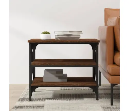 Šoninis Staliukas, Rudas Ąžuolo, 55X38X45cm Apdirbta Mediena Šoninis Staliukas, Rudas Ąžuolo, 55X38X45cm Apdirbta Mediena