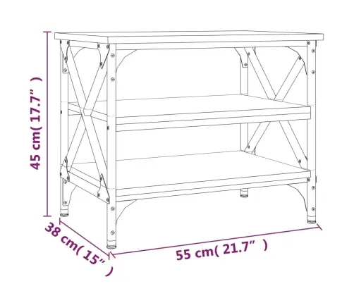 Šoninis Staliukas, Rudas Ąžuolo, 55X38X45cm Apdirbta Mediena Šoninis Staliukas, Rudas Ąžuolo, 55X38X45cm Apdirbta Mediena