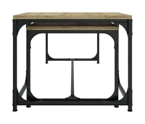 Kafijas Galdiņi, 2 Gab., Ozolkoka Krāsa, Inženierijas Koks Vidaxl