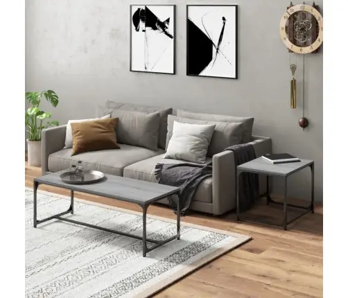 Kafijas Galdiņi, 2 Gab., Pelēki, Inženierijas Koks Vidaxl Kafijas Galdiņi, 2 Gab., Pelēki, Inženierijas Koks Vidaxl